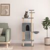 Multi-Level Cat Tree Tower with Sisal Scratching Posts Plush Basket House