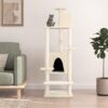 Deluxe Cream Cat Tree Condo Multi-Level Plush Perch Sisal Scratch Post Playhouse