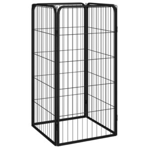 Heavy Duty Dog Playpen Outdoor Indoor Puppy Exercise Barrier Black Steel Fence