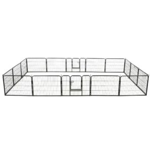 Heavy Duty Pet Playpen Large Dog Exercise Fence Outdoor Indoor Kennel Crate Black