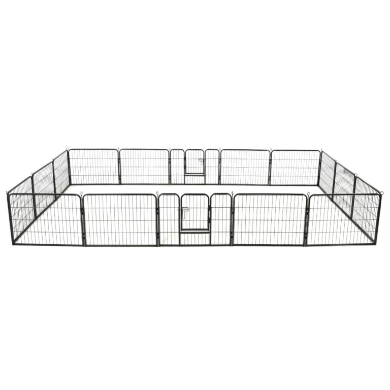Heavy Duty Pet Playpen Large Dog Exercise Fence Outdoor Indoor Kennel Crate Black