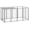 Spacious Outdoor Dog Kennel Playpen Large Exercise Cage with Water-Resistant Roof