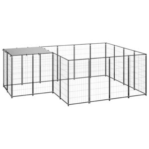 Outdoor Large Dog Kennel Playpen Pet Cage Enclosure with Water-Resistant Roof