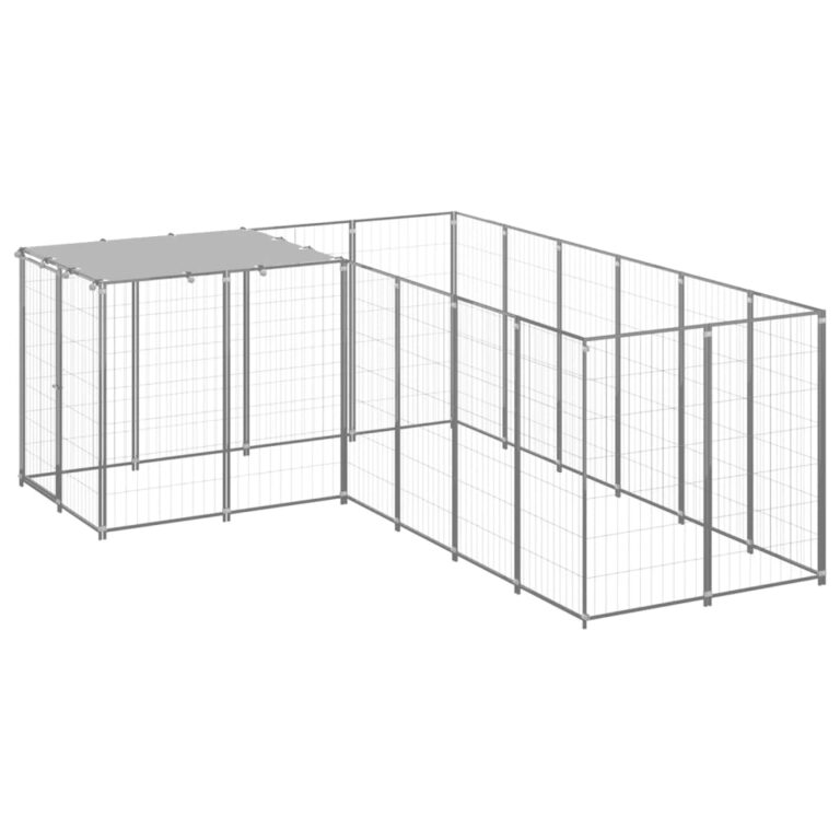 Spacious Outdoor Dog Kennel Playpen with Secure Lock and Water-Resistant Roof