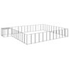 Dog Kennel Black 37.51 m² Steel