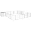 Dog Kennel Silver 31.46 m² Steel