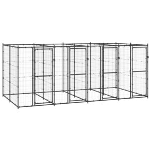 Outdoor Dog Kennel Steel 9.68 m²