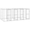 Outdoor Dog Kennel Galvanised Steel 9.68 m²