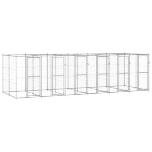 Outdoor Dog Kennel Galvanised Steel 14.52 m²