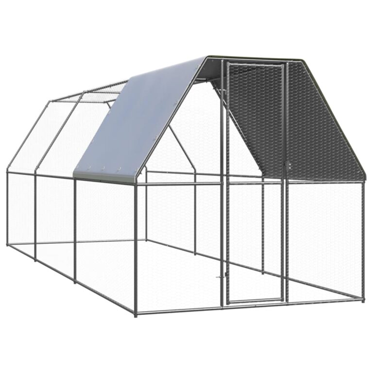 Outdoor Chicken Cage 2x6x2 m Galvanised Steel