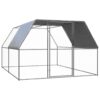 Spacious Outdoor Chicken Hen Duck Aviary Cage Galvanised Steel Water-Resistant Roof