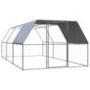 Spacious Outdoor Chicken Coop Hen Duck Aviary Cage Water-Resistant UV Safe Roof