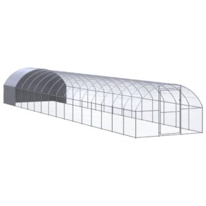 Outdoor Chicken Coop 3x16x2 m Galvanised Steel