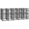 Outdoor Dog Kennel Steel 9.22 m²