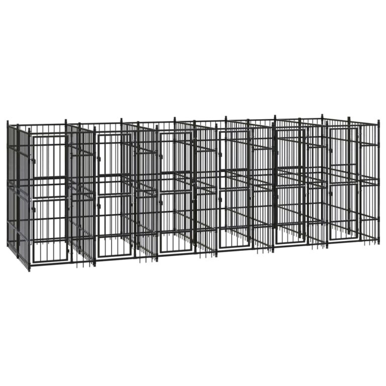 Outdoor Dog Kennel Steel 11.06 m²