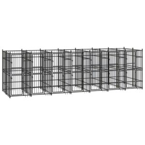 Outdoor Dog Kennel Steel 12.9 m²