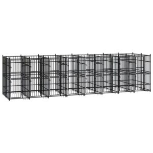 Outdoor Dog Kennel Steel 14.75 m²