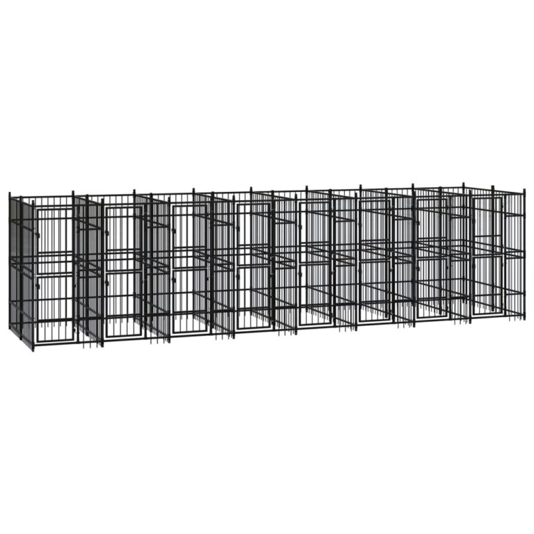 Outdoor Dog Kennel Steel 14.75 m²