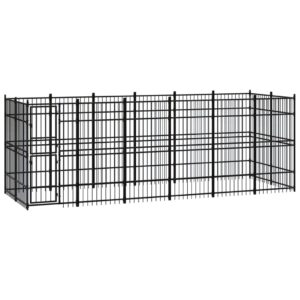 Outdoor Dog Kennel Steel 11.06 m²