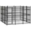 Outdoor Dog Kennel Steel 8.29 m²