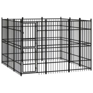 Outdoor Dog Kennel Steel 8.29 m²