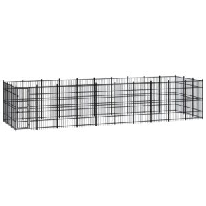 Outdoor Dog Kennel Steel 27.65 m²