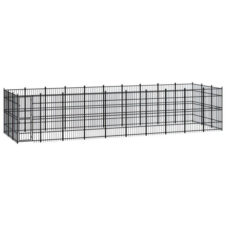 Outdoor Dog Kennel Steel 27.65 m²