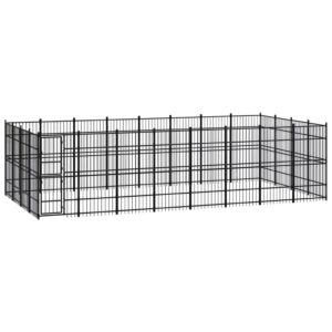 Outdoor Dog Kennel Steel 29.49 m²