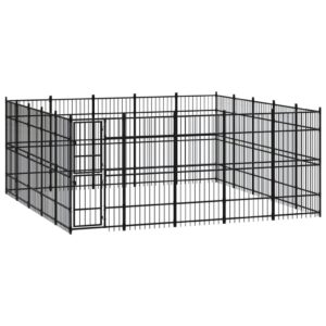 Outdoor Dog Kennel Steel 23.04 m²