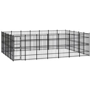 Outdoor Dog Kennel Steel 32.26 m²