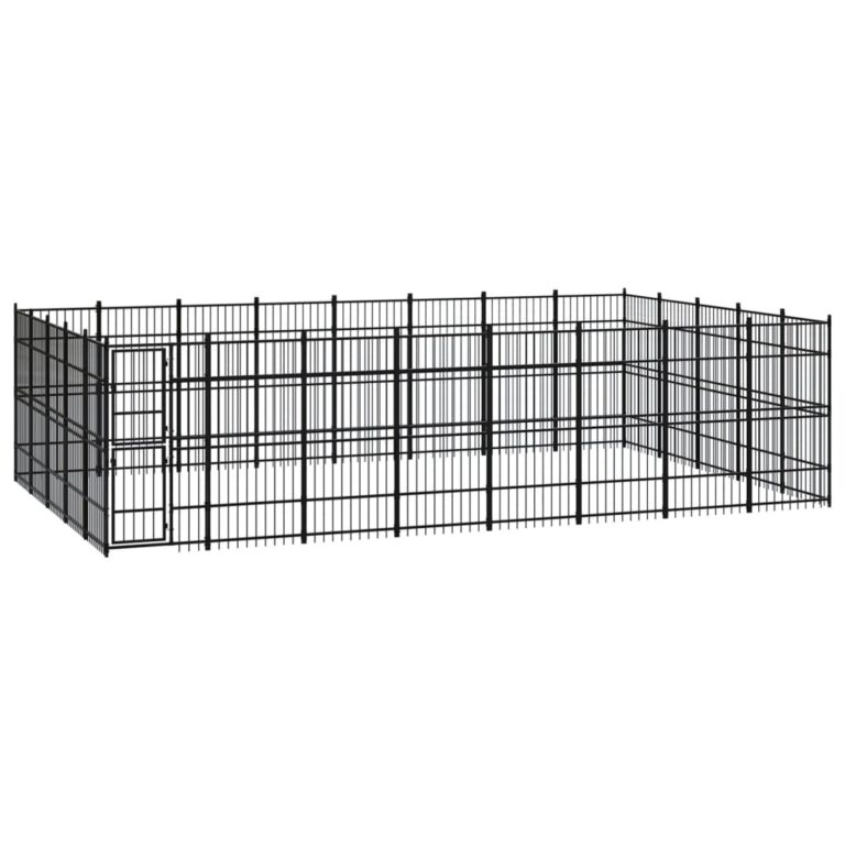 Outdoor Dog Kennel Steel 36.86 m²