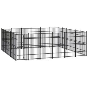 Outdoor Dog Kennel Steel 33.18 m²