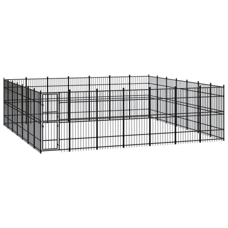 Outdoor Dog Kennel Steel 45.16 m²