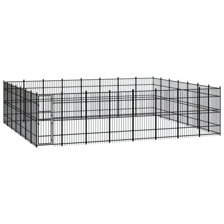 Outdoor Dog Kennel Steel 51.61 m²