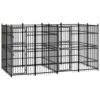 Outdoor Dog Kennel Steel 7.37 m²