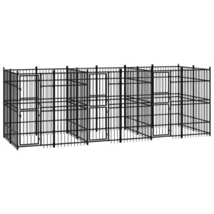 Outdoor Dog Kennel Steel 11.06 m²