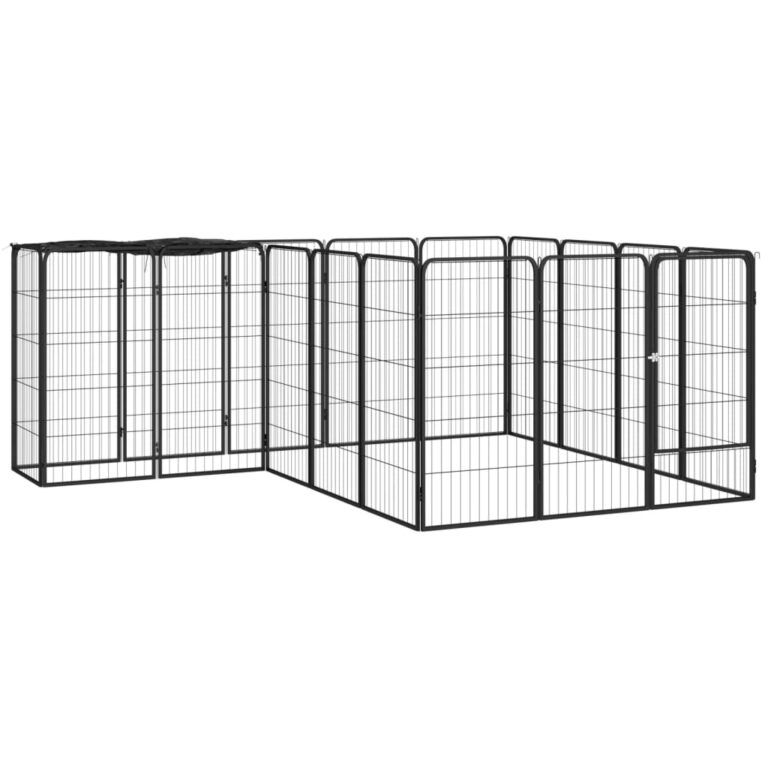 Heavy Duty Dog Playpen Outdoor Pet Exercise Pen Secure Lock Water-Resistant Cover