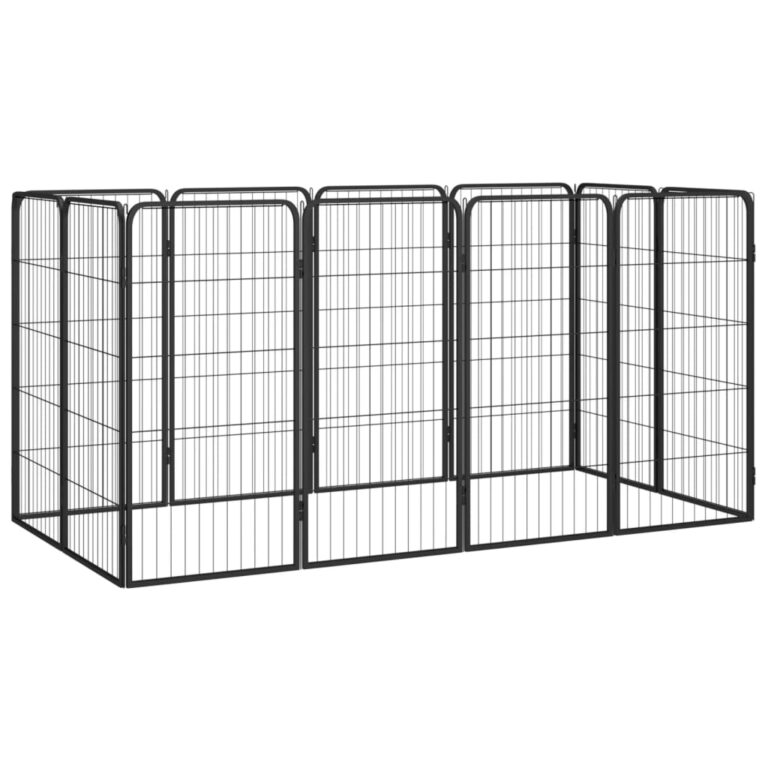 Heavy Duty Dog Playpen Outdoor Puppy Exercise Fence Pet Safety Barrier Black