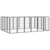 Heavy Duty Dog Playpen Outdoor Puppy Exercise Fence Powder-Coated Steel Black