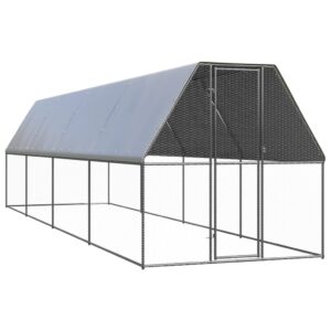 Outdoor Chicken Cage 2x8x2 m Galvanised Steel