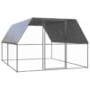Galvanised Steel Chicken Coop Large Outdoor Hen House Water-Resistant Roof Cage