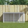 Light Grey Galvanised Steel Chicken Cage with Roof - Perfect for Small Animals  Durable and Versatile