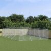 Outdoor Dog Kennel Silver 6x10x2 m Galvanised Steel