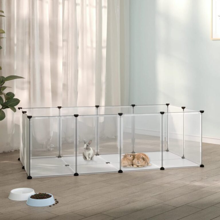 Small Animal Cage Transparent 144x74x46.5 cm PP and Steel