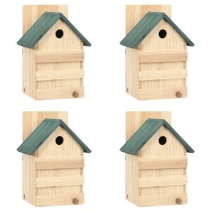 Firwood Birdhouse Set Outdoor Garden Nesting Box Weather-Resistant Aviary