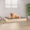 Comfortable Solid Pine Wood Dog Bed - Durable Pet Sofa Frame Minimalist Design