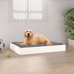 Luxury Solid Pine Wood Pet Sofa Bed White Durable Comfortable Minimalist Design