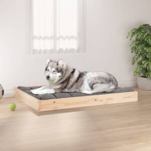 Comfortable Solid Pine Wood Dog Bed Rectangular Minimalist Pet Sofa Frame