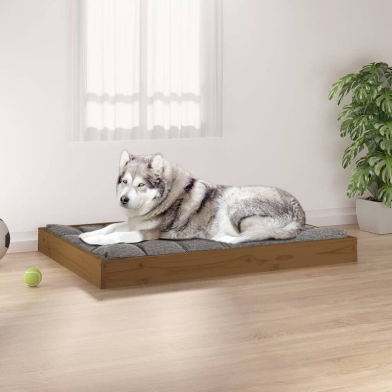 Dog Bed Honey Brown 101.5x74x9 cm Solid Wood Pine