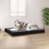 Dog Bed Black 101.5x74x9 cm Solid Wood Pine
